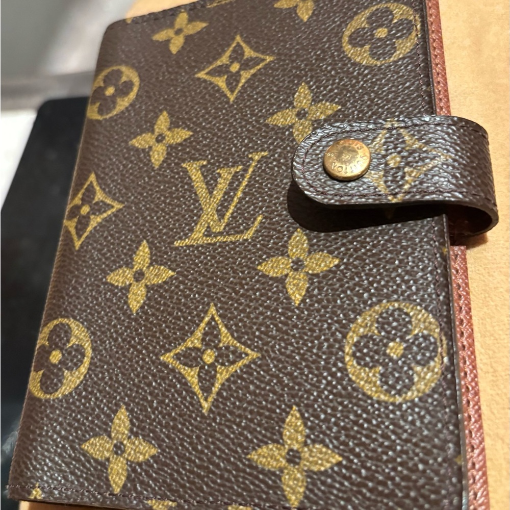 Louis Vuitton Brown and Gold Monogram Agenda